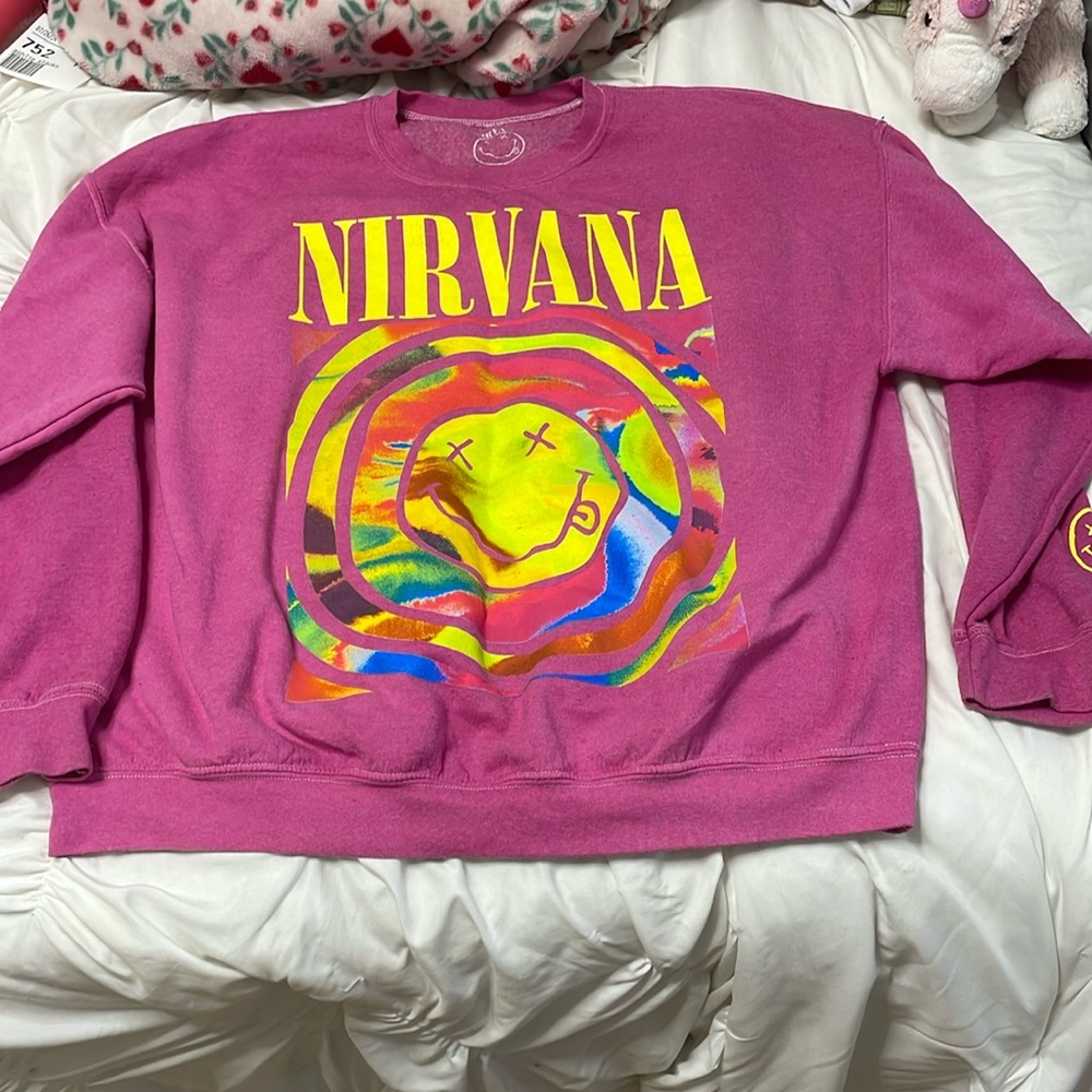 Pink urban outfitters nirvana sweatshirt